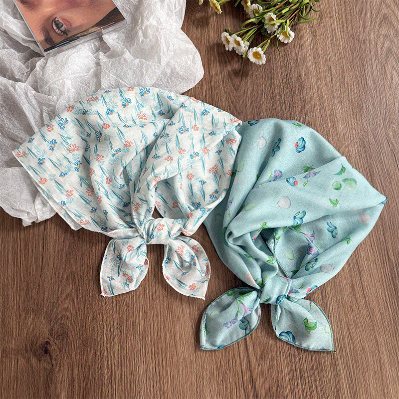 2025MTCEILY Headscarf ฤดูร้อนหญิง Pastoral Fresh Floral