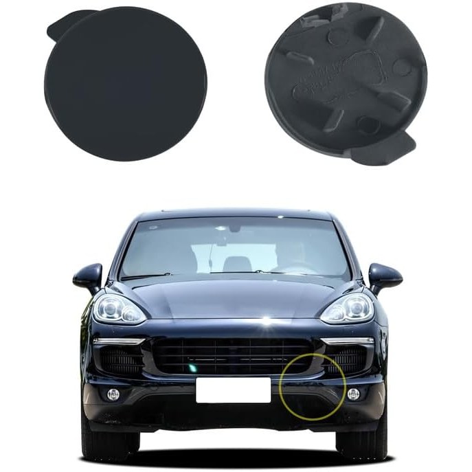 รถกันชนหน้า Tow Hook Cover ใช้งานร่วมกับ Porsche Cayenne 2015 2016 2017 2018 92A 958.2 Fit ฐาน GTS S