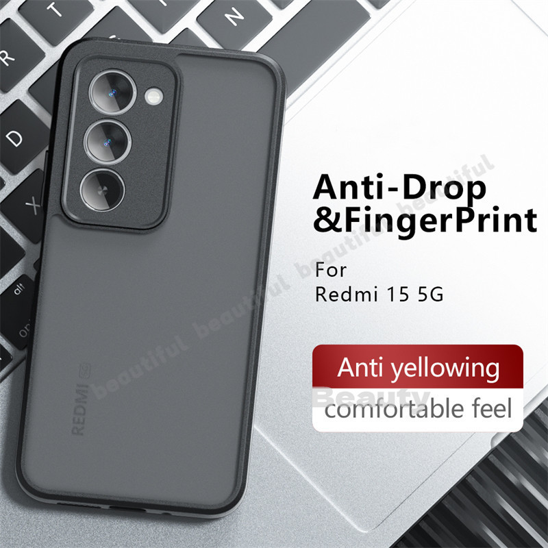 สําหรับ Redmi 15 5G อะคริลิค Ultra Thin Matte โปร่งแสง Clear Full Protection สําหรับ Redmi 15 15C MI