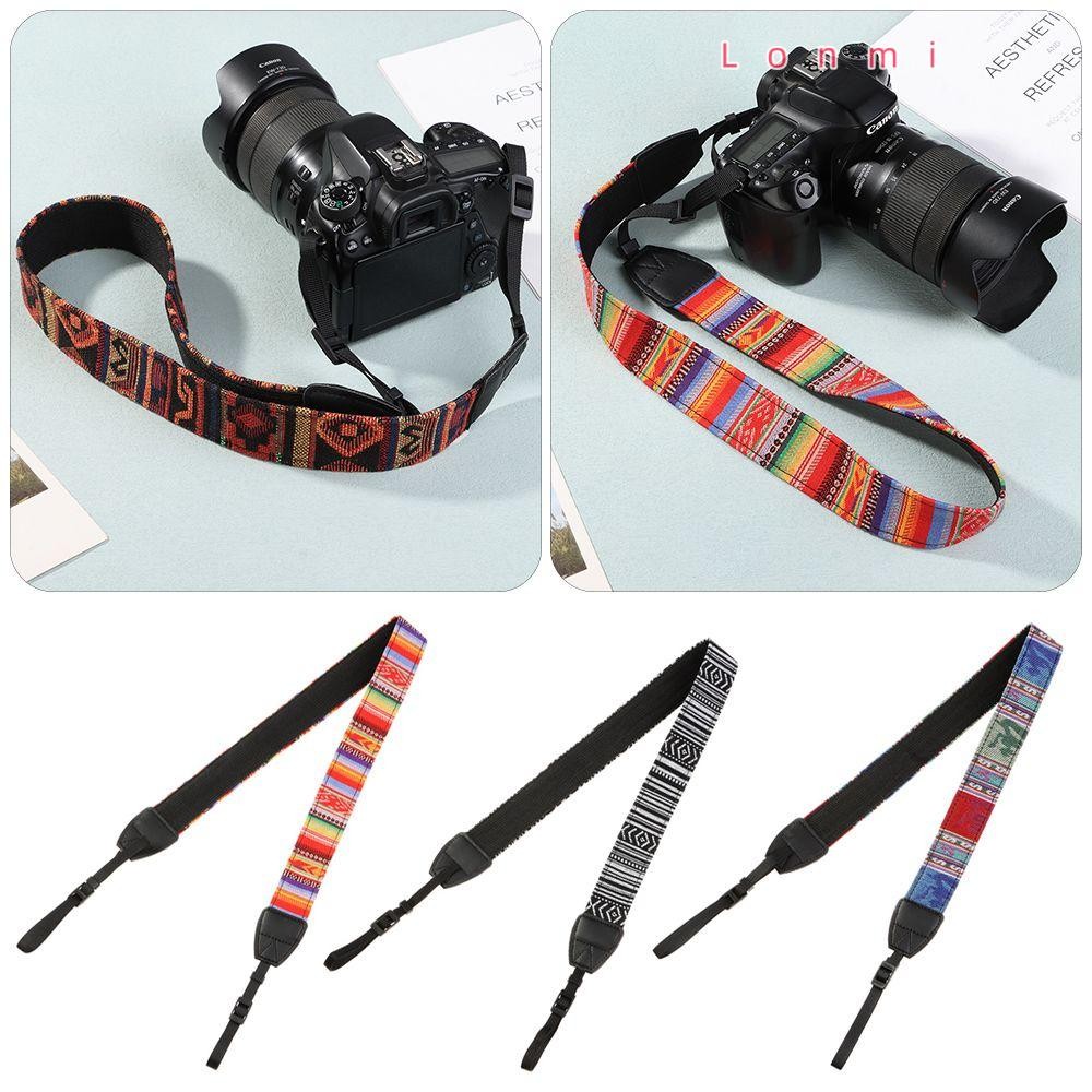LONMI SLR สายคล้องไหล่กล้องสําหรับ Nikon Lanyard Band SLR อุปกรณ์เสริมสําหรับกล้อง PU สายคล้องคอหนัง