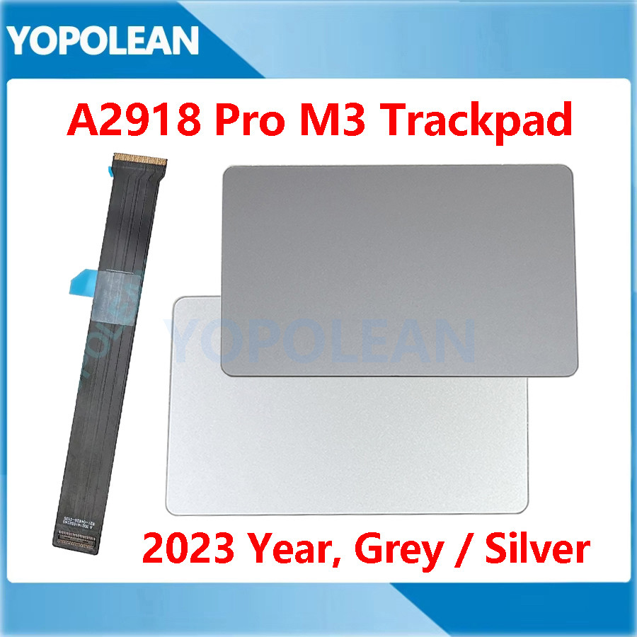 Original Space Grey Silver A2918 Trackpad สําหรับ MacBook Pro 14 "M3 A2918 สายทัชแพด 2023 ปี