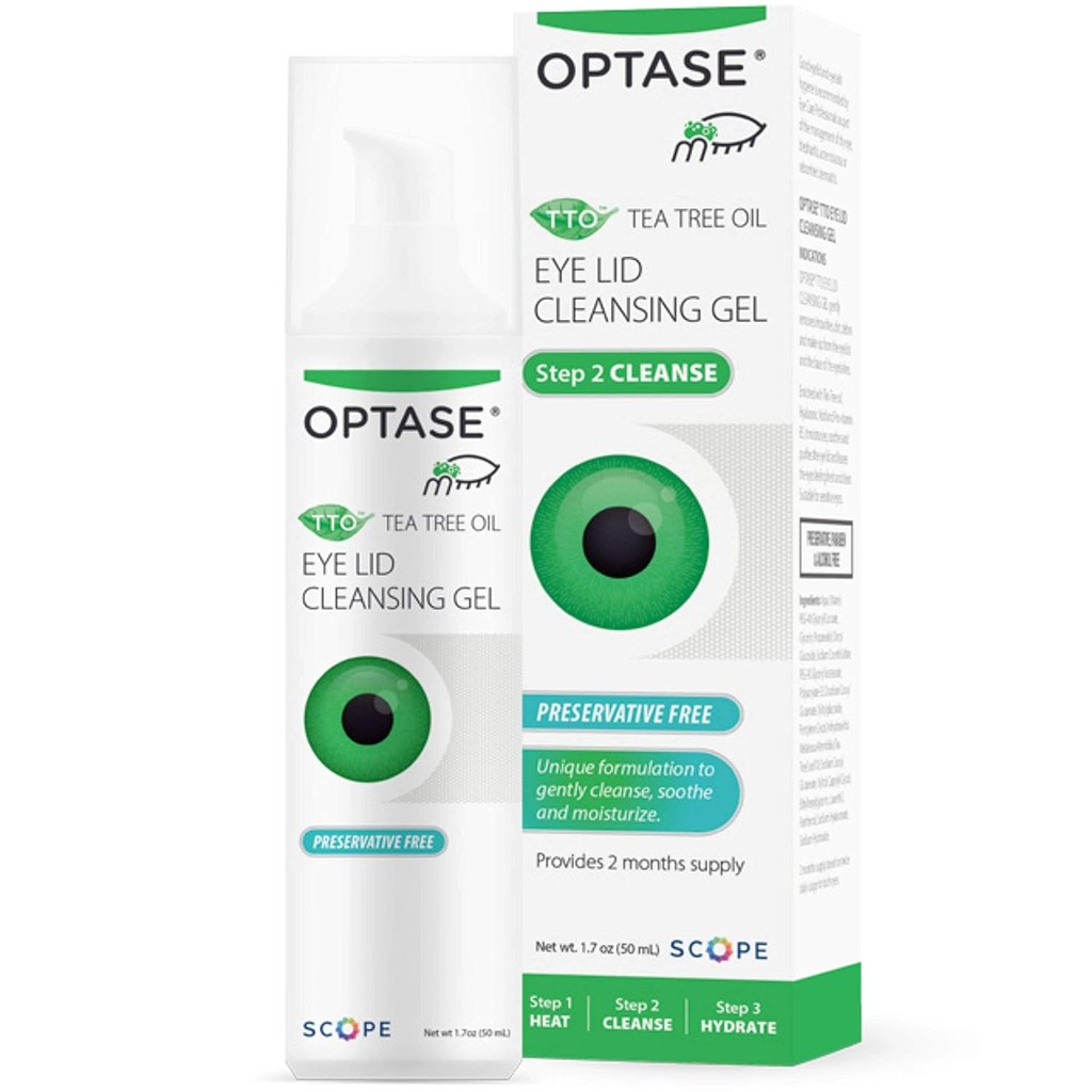 OPTASE TTO Eye Lid Cleansing Gel - Tea Tree Oil Cleanser - ปราศจากสารกันบูด, ส่วนผสมจากธรรมชาติ - ปล