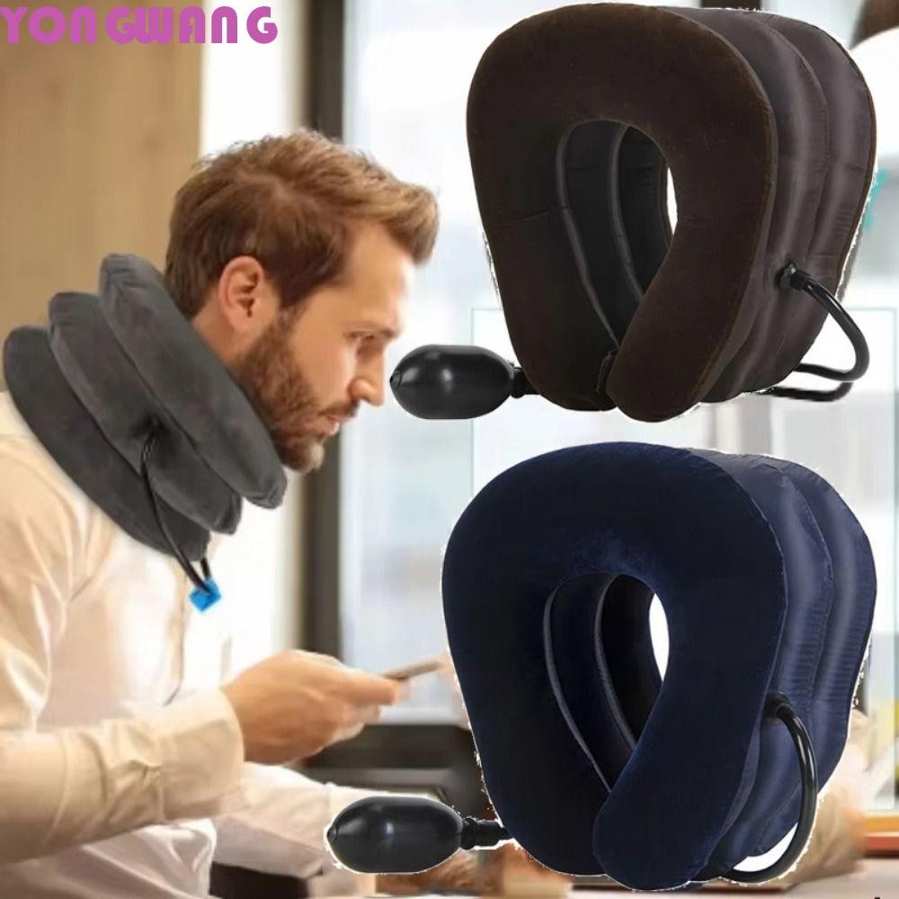 YONGWANG66HR Inflatable Air Neck Stretcher, 3 ชั้น Breathable คอ Traction อุปกรณ์, ป้องกันสบาย Semi-