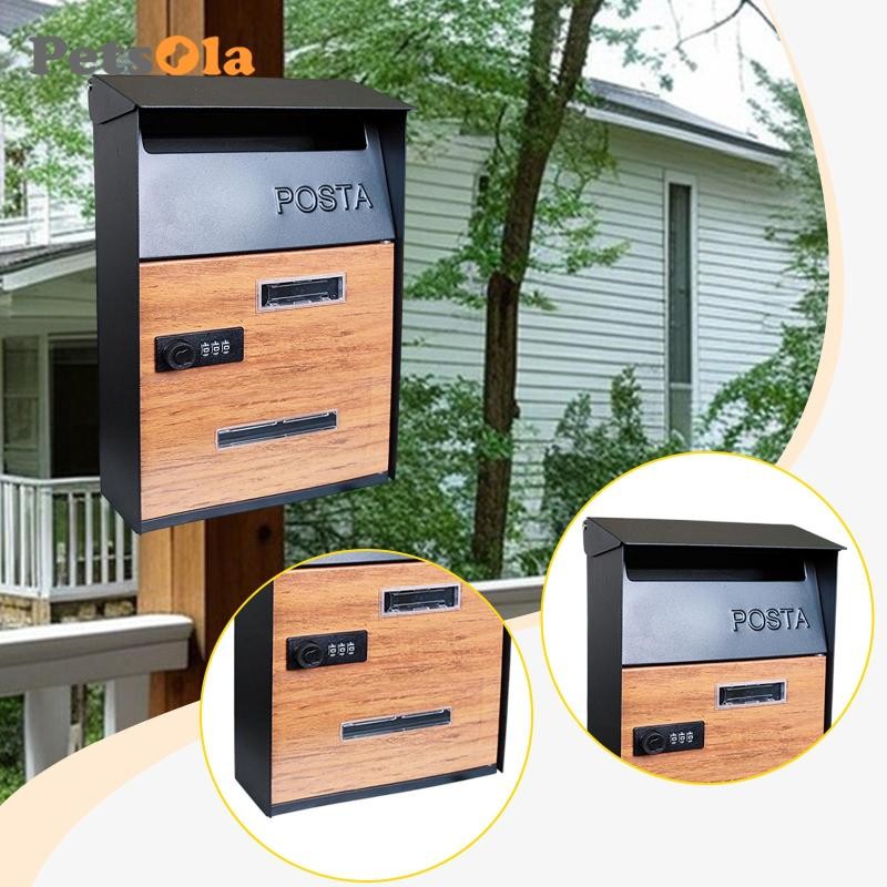 [Koolsoo2] Security Locking Mail Box with Combine Lock Metal Frame Sturdy Post Box Large Capacity 21