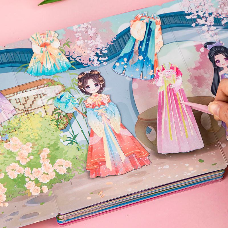 公主换装磁力贴纸书到岁儿童反复贴画专注力益智玩具安静书Princess Dress-up Magnetic Sticker Book to Age Children Repeatedly20250924 ราคา ถูกที่สุด ดีลบีเคเค รูปภาพหลัก