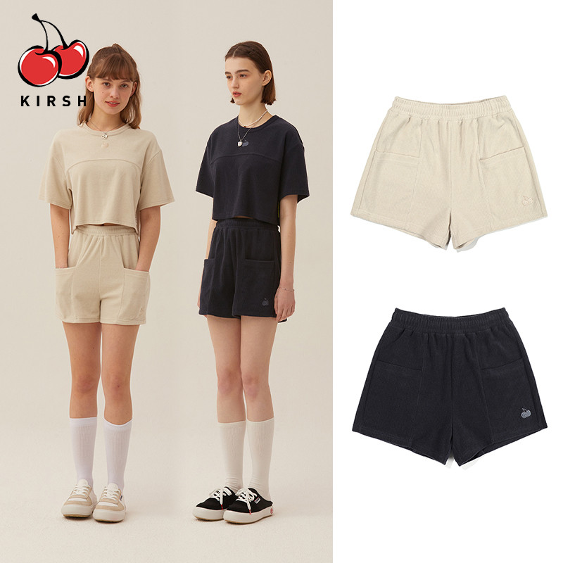 กางเกงขาสั้นKirsh Big Cherry สไตล์เกาหลี ทรงหลวม สบายๆ เหมาะสำหรับฤดูร้อน
