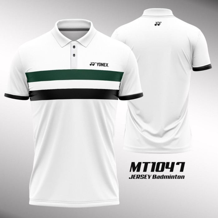 เสื้อแบดมินตันคอปกปุ่มพิมพ์เต็ม MT1047 VMP