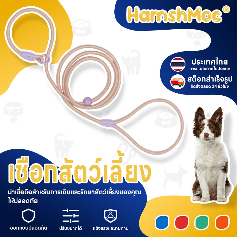 HamshMoc สายจูงสุนัขแข็งแรงปลอกคอสัตว์เลี้ยงแบบบูรณาการและสายจูงสําหรับงานหนักพร้อมที่จับนุ่มสําหรับสุนัขขนาดใหญ่ขนาดกลางขนาดเล็ก