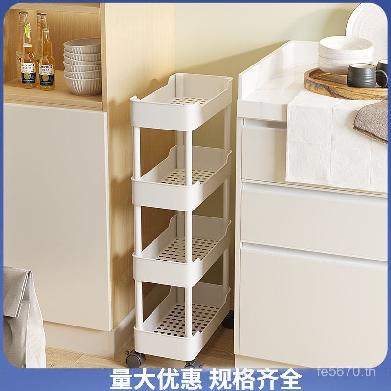 ห้องครัวที่ถอดออกได้ชั้นยืนรถเข็นเด็กห้องน้ําขนมเด็กหลายชั้นตะเข็บการจัดเก็บแคบครัวเรือนชั้นเก็บการจ