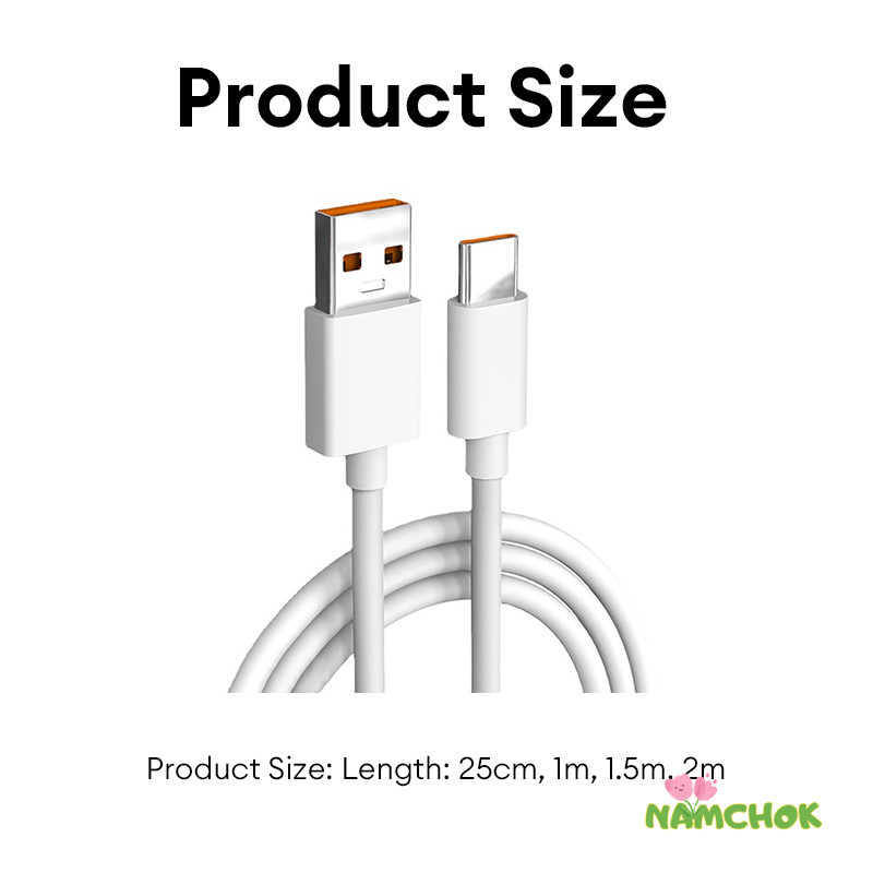 【NK】 สายชาร์จ usb โทรศัพท์ สายเคเบิลข้อมูล USB Type-C สายชาร์จแฟลช 7A ชาร์จเร็วเป็นพิเศษ สำหรับ fast charger