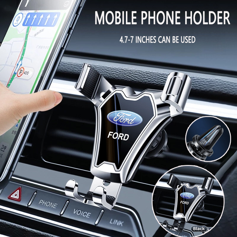 Ford Car Phone Holder Dashboard Vent Mount Navigation Bracket Car Clip-on Gravity Mount สําหรับ Ford