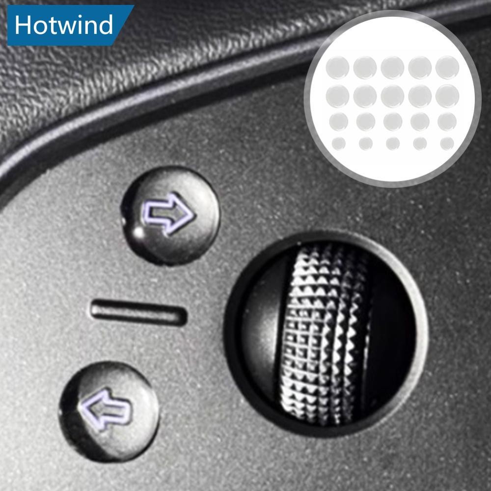 HW 20 ชิ้นโปร่งใสพวงมาลัยรถปุ่มฝาครอบไฟเลี้ยวตกแต่งภายในอัพเกรดอุปกรณ์เสริมสําหรับ Tesla รุ่น Y/3 Hi