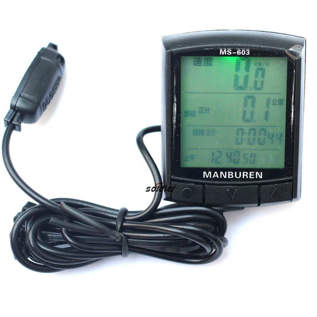 自行车有线线码表 测速器 里程表 防水码表 带夜光/MS-603码表