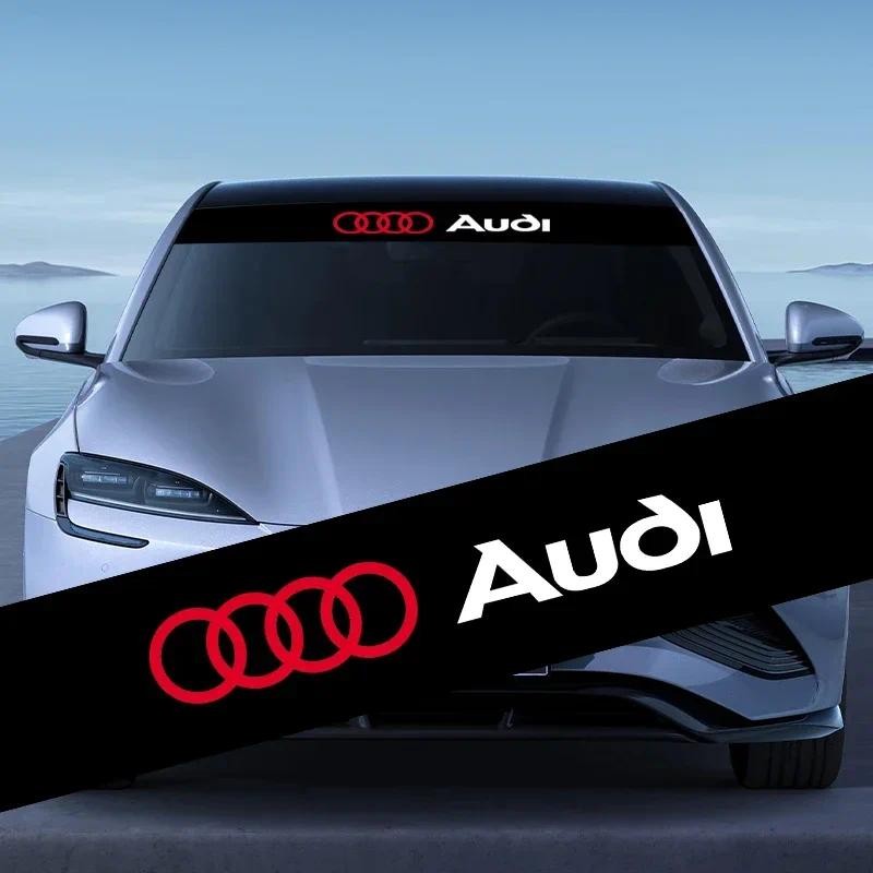 Audi กระจกด้านหน้าสติกเกอร์ A7 Q2 Q3 Q5 Q7 A3 8P 8V 8L A5 A6 C6 C5 C7 ด้านหน้าด้านหลัง AUDI ตกแต่ง D
