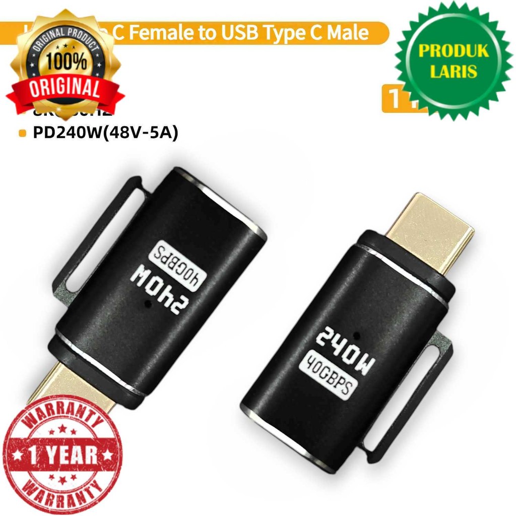 อะแดปเตอร์แม่เหล็ก Anera OTG USB Type C 4.0 N52 8K 60Hz 40Gbps 240W - A1F35