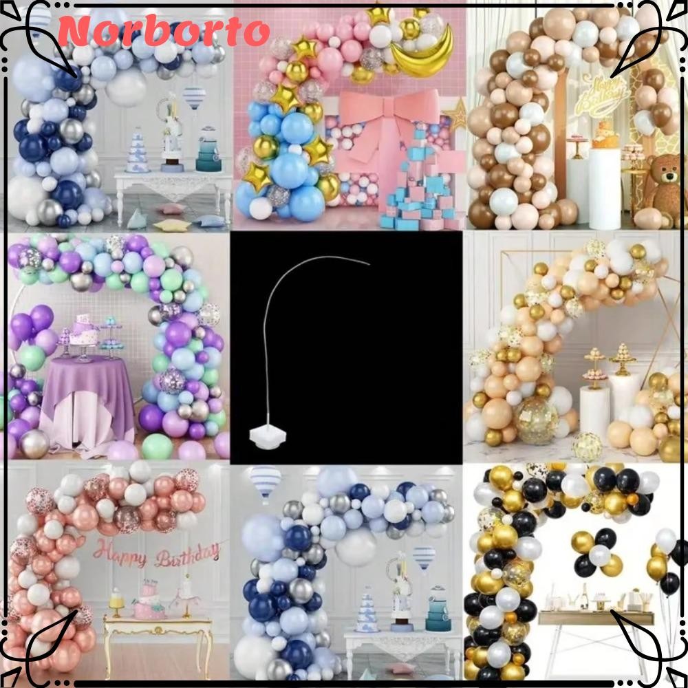 NORBORTO บอลลูนคอลัมน์วงเล็บ,2.5 M/8.2ft ฟรีดัดบอลลูน Arch Kit,Reusable ปรับบอลลูน Arch Stand สําหรั