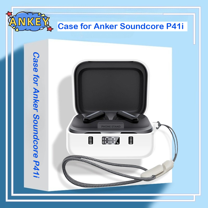Compatible with Anker Soundcore P41i Bluetooth Earphones Liquid Silicone Protective Case for Soundco