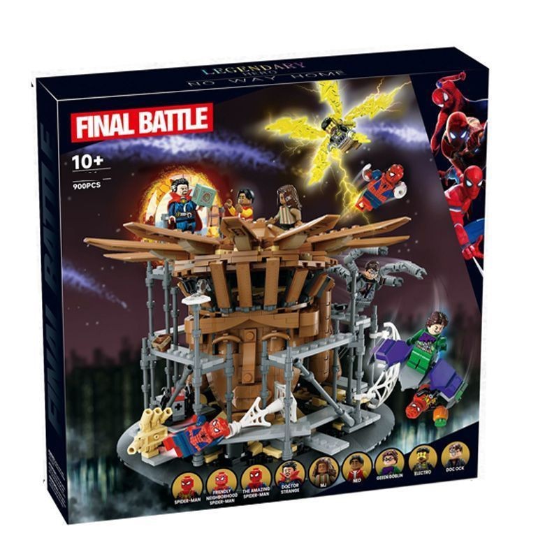 Superhero Spider-Man Showdown 76261 เด็กการศึกษาประกอบอาคารบล็อกของเล่นเด็กของขวัญ