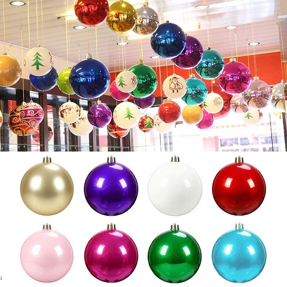 LIPUPON Christmas Ball, Ball Shape Pearlescent Pearlescent Ball, พลาสติกทนทาน 15 ซม.Xmas Ornament Ba