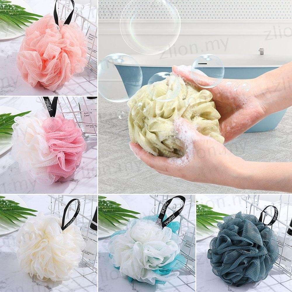 ZLION ฟองน้ําลูกในครัวเรือนตาข่ายไนลอน Body Exfoliate พัฟอาบน้ํา