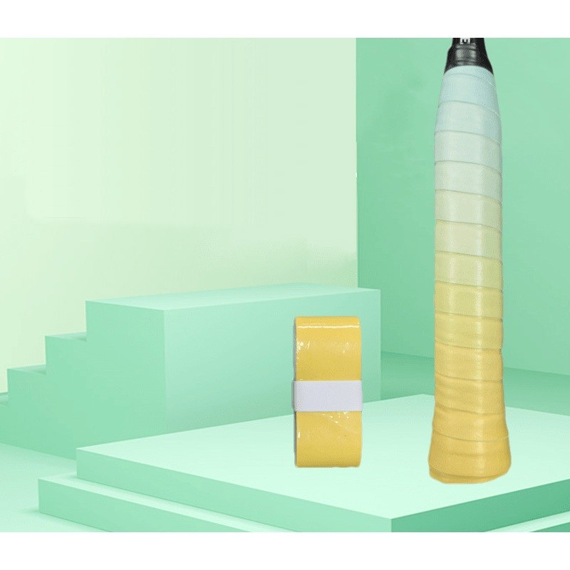 🇹🇭พร้อมส่ง เทปพันด้าม ไล่สี 2 โทน กันลื่น ซับเหงื่อ หนา 0.65มม. ใช้ได้กับไม้แบด เทนนิส สควอช (ไม่ใช่ Yonex) - รูปที่ 5