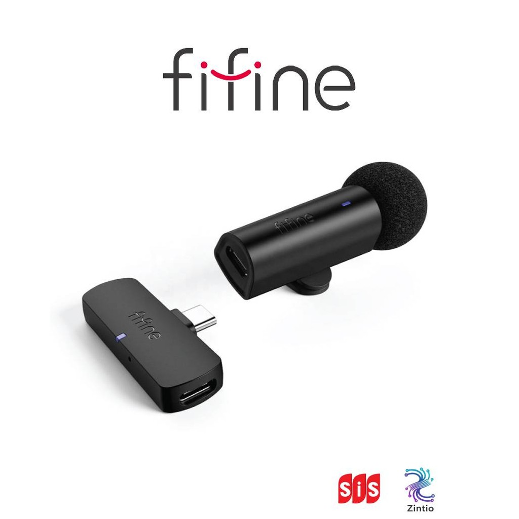 Fifine m6 usb-c wireless lapel mic FOR ANDROID ต่อมือถือได้ ทำ ASMR ได้ สินค้ารับประกันศูนย์ไทย 1ปี