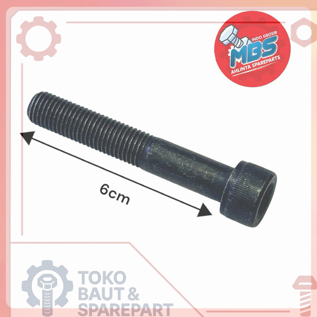 MESIN BB BOLT 14 L KEY 6 ซม. LENGTH m10x60 BAUD AREM MONOSHOK ORIGINAL ENGINE EXHAUST MOUNT