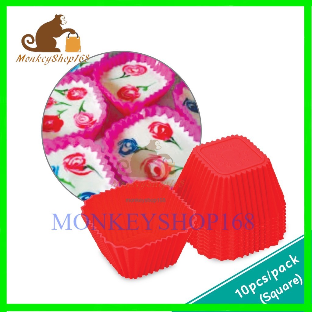 Acuan Jelly Square KA6 Jelly Cup /Jelly Mould / ถ้วยมัฟฟิน / ถ้วยพุดดิ้ง / Acuan Jeli 10 ชิ้น