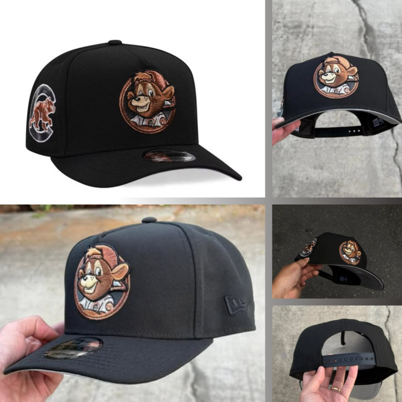 Chicago Cubs CLARK Black Copper NEW/ERA 9FIFTY FRAME SNAPBACK CAP [ในสต็อก] หมวกกันแดดกันแดดกลางแจ้ง