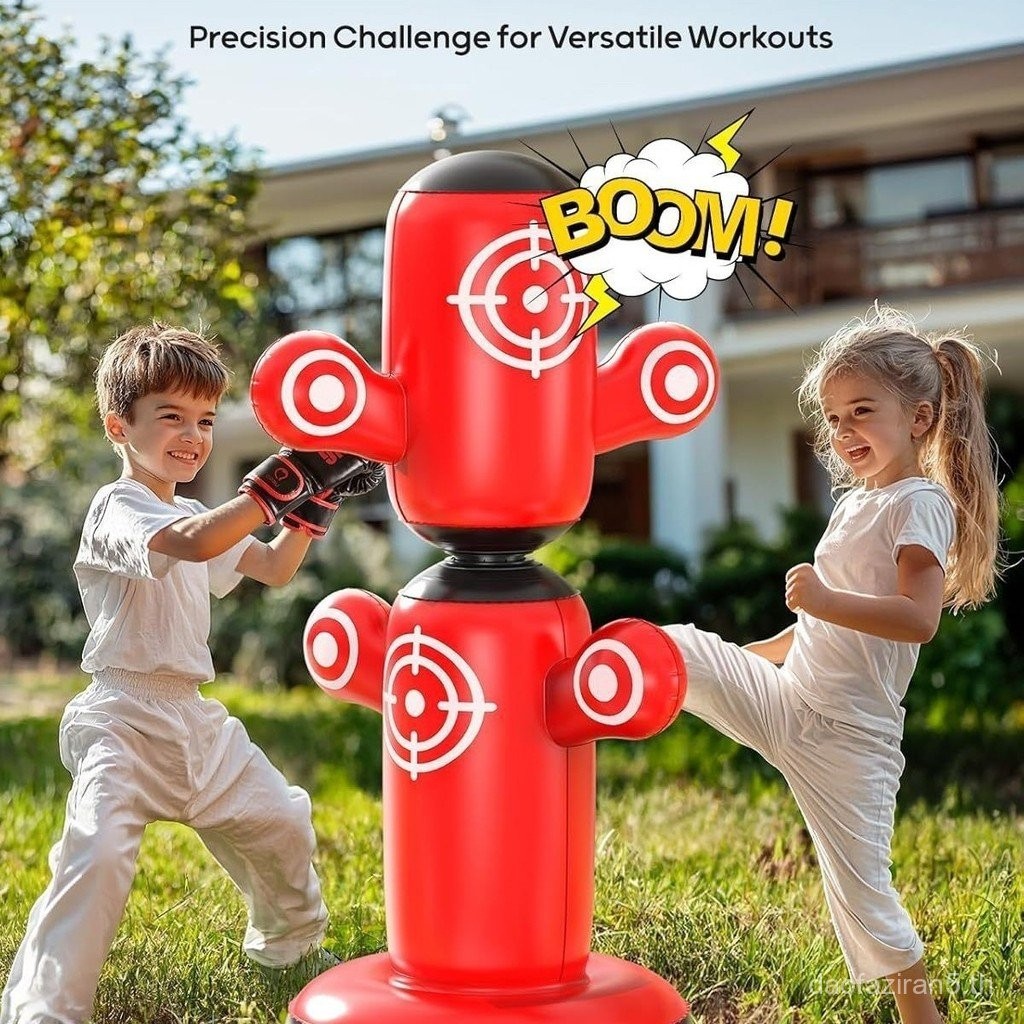 กีฬากลางแจ้ง 360 องศาเด็ก Strike คอลัมน์หมุน Inflatable คอลัมน์มวยในครัวเรือน Fighting Tumbler Vent 