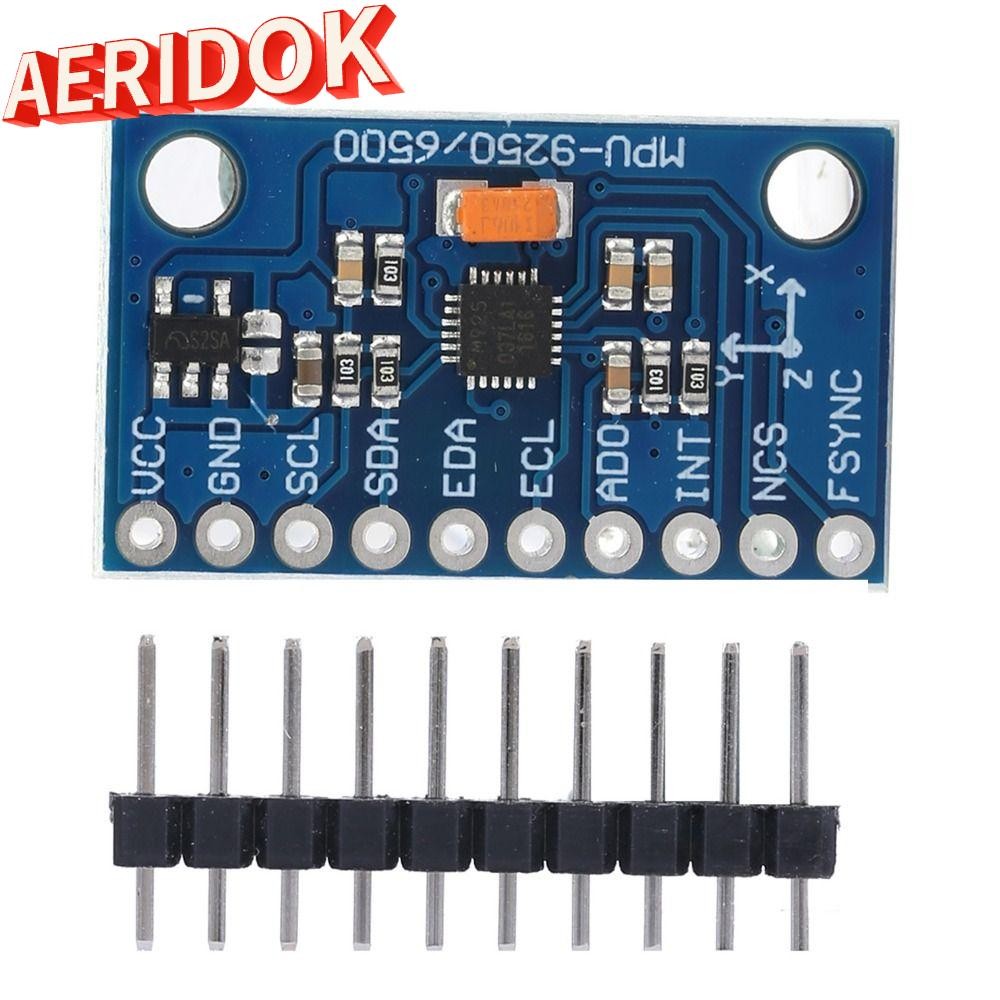 AERIDOK Gyroscope Module, เซ็นเซอร์ 9 แกน 3-5V, โมดูลเซ็นเซอร์ MPU-9250 GY-9250 16 บิตเซ็นเซอร์แม่เห