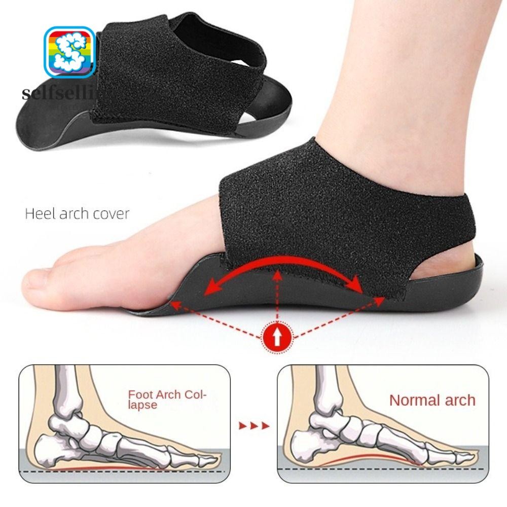 SELFS 1 คู่ Foot Arch Support, ปรับ Breathable Heel Protectors, แบบพกพาสวมใส่กันกระแทก Heel Support 