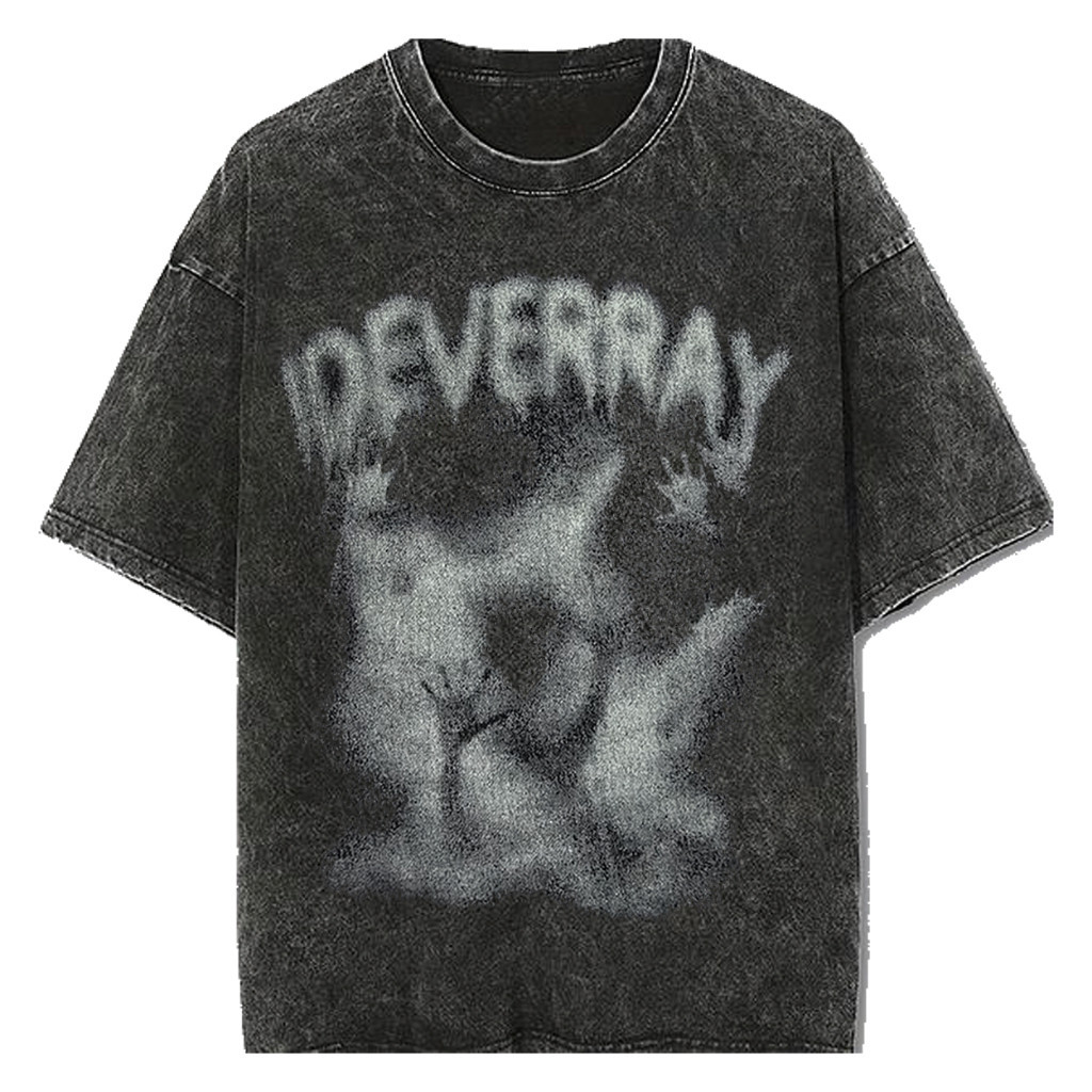 IDEVERRAY เสื้อยืด Sand Wash Cotton Combed 24s