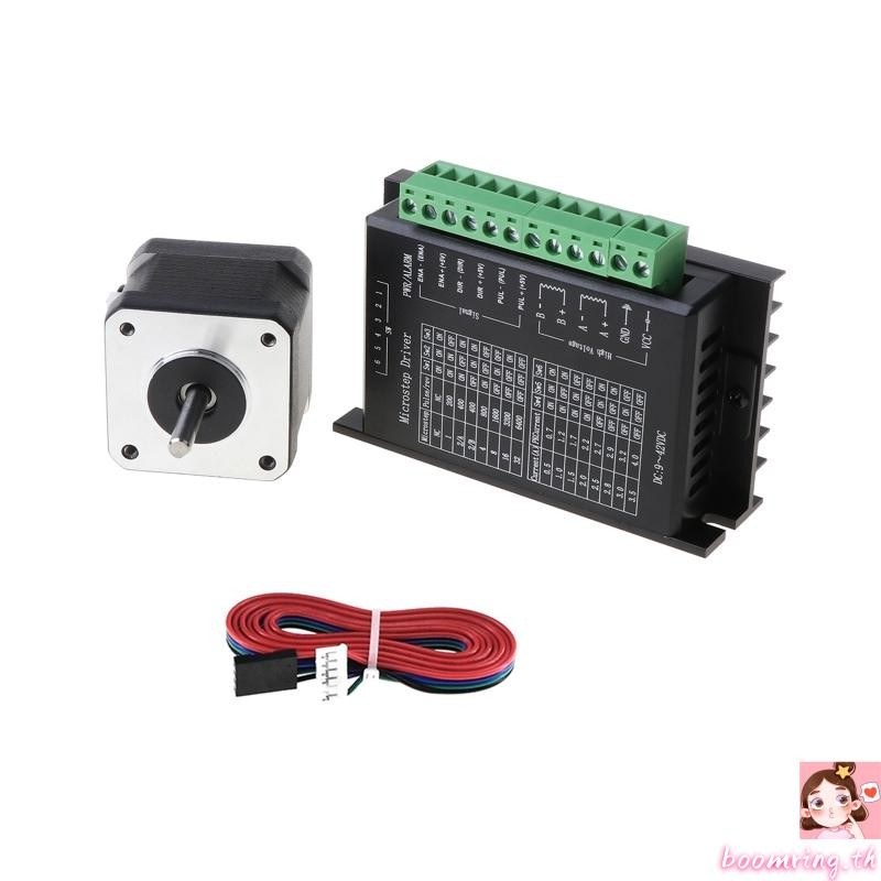 Boom 3D เครื่องพิมพ์ Nema17 Stepper Motor TB6600 มอเตอร์ไดร์เวอร์ 17HS4401-S ชุดมอเตอร์พร้อมสาย