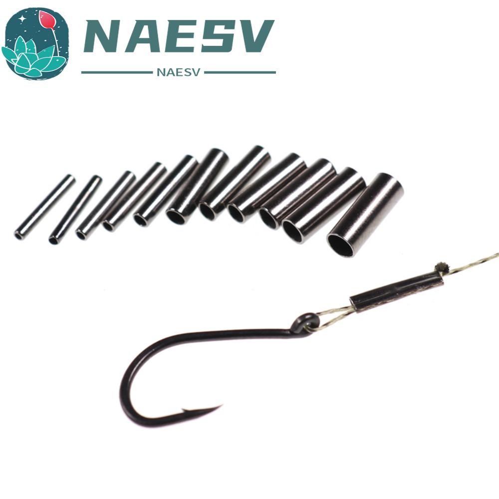 NAESV ตกปลา Mono Tube เปลี่ยนคุณภาพสูง Fix Crimps หลอดตกปลา Rigging อุปกรณ์เสริมเดี่ยวบาร์เรลแขนทองแ