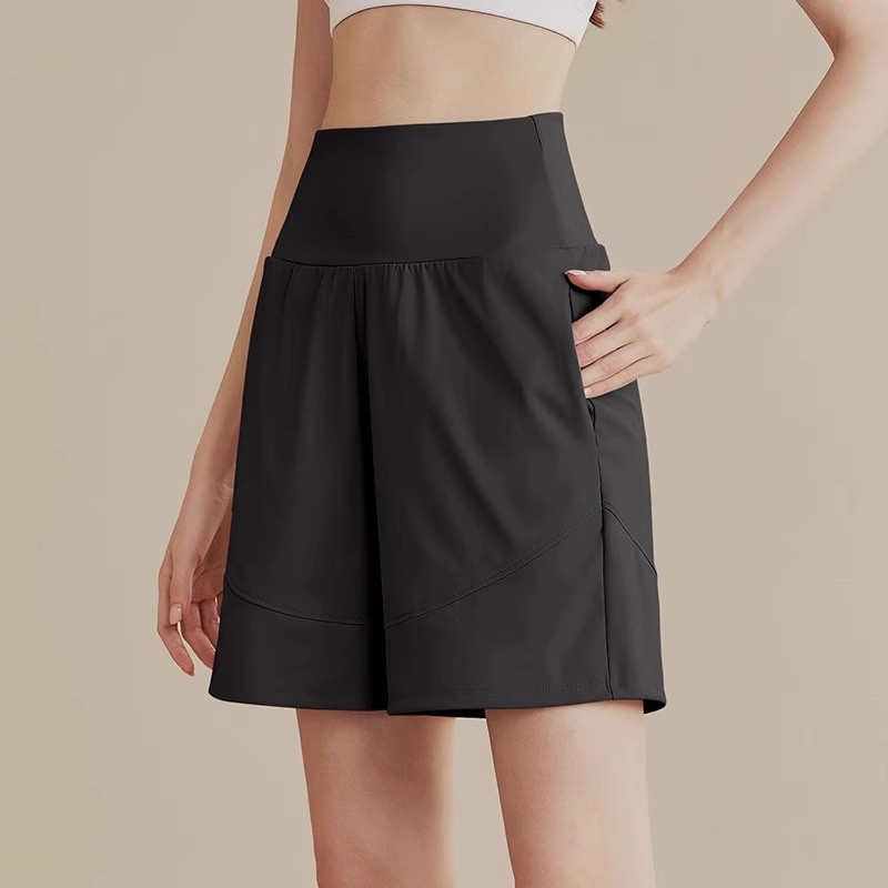 กางเกงขาสั้นผู้หญิง ขากลาง เอวสูง ผ้าเบา ใส่สบาย เหมาะโยคะ วิ่ง ลำลอง แบดมินตัน ไซส์ใหญ่ - รูปที่ 5
