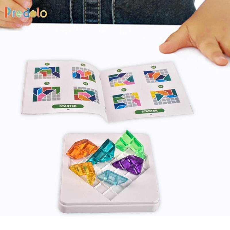 Pedolo Travel Puzzle Game บล็อกสีสันสดใสเรขาคณิตสําหรับเด็กอายุ 8 ถึงผู้ใหญ่สมอง Teaser