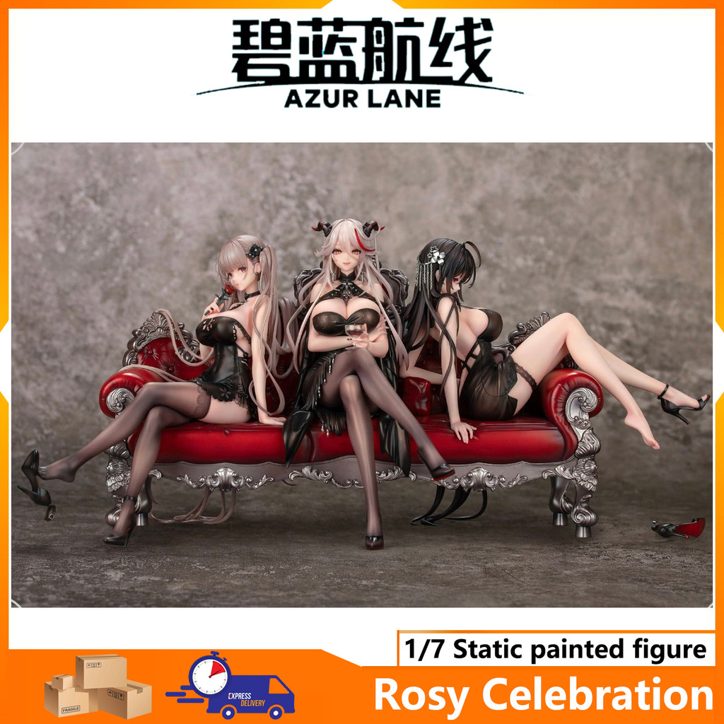 【Azur Lane】Rosy Celebration 1/7 Static painted figure height about 18-19cm Popular PVC series Azur L