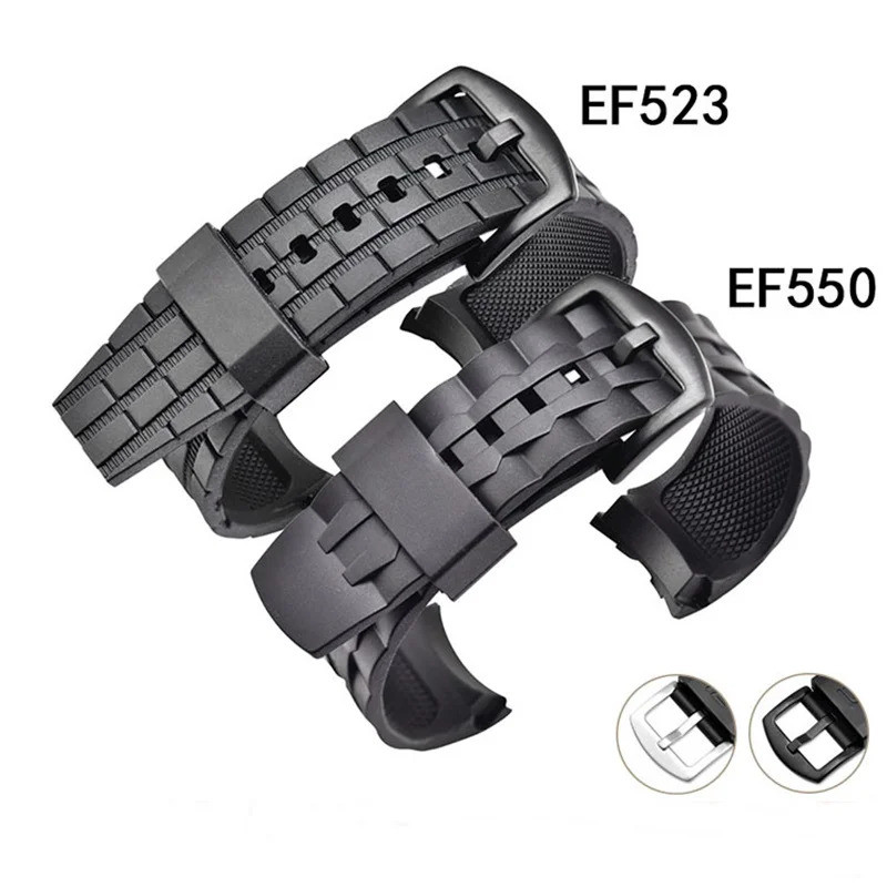 สําหรับ Edifice Series สาย EF-550/EF523 ยางนาฬิกาสําหรับ EF550 ดําน้ํากีฬา Watchband สายรัดข้อมือสร้