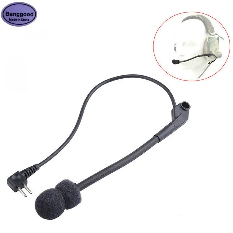 ใหม่ 2 Pin Z ยุทธวิธีไมโครโฟนไมโครโฟนสําหรับ Comtac II H50 ลดเสียงรบกวนชุดหูฟังอะไหล่ทหารหูฟังเปลี่ย