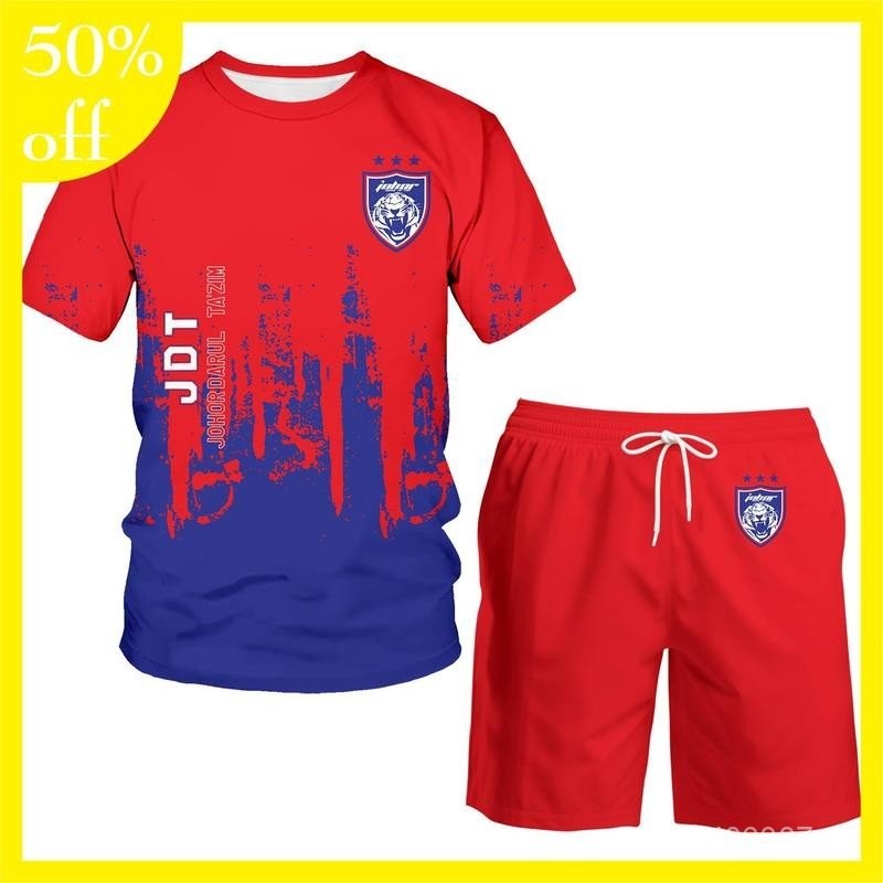 ชุดฟุตบอลแขนสั้น Johor Darul Ta'zim FC สำหรับการแข่งขันและฝึกซ้อม ทำจากเนื้อผ้าคุณภาพสูง