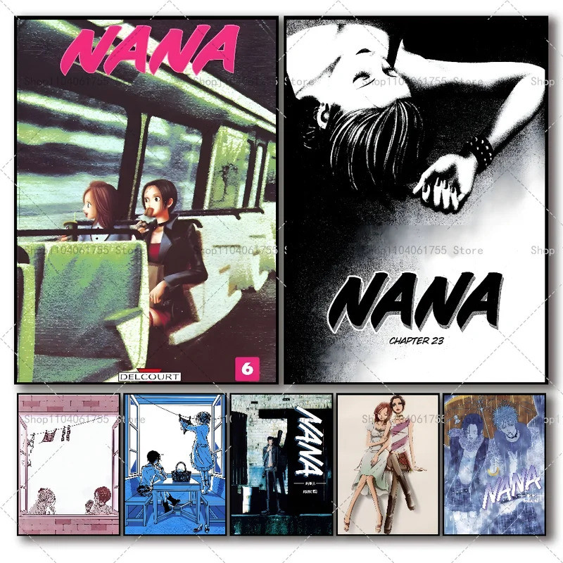 โปสเตอร์อะนิเมะ NANA แบบคลาสสิก กันน้ำ มีกาว self-adhesive สำหรับตกแต่งผนังในบ้านหรือร้านคafe DDN9