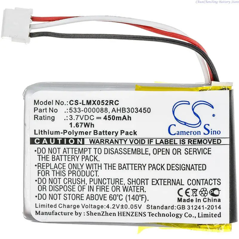 แบตเตอรี่เมาส์ 3.7V 450mAh สําหรับ Logitech MX Master 2/3,Master 2s,ERGO,Master 3S,Anywhere 3/3S,MR0