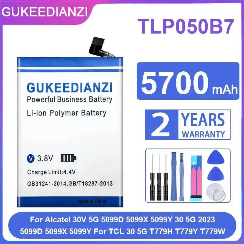 แบตเตอรี่ TLP050B7 5700mAh สําหรับ Alcatel 30V 5G 5099D 5099X 5099Y 30 5G 2023 5099D 5099X 5099Y สํา
