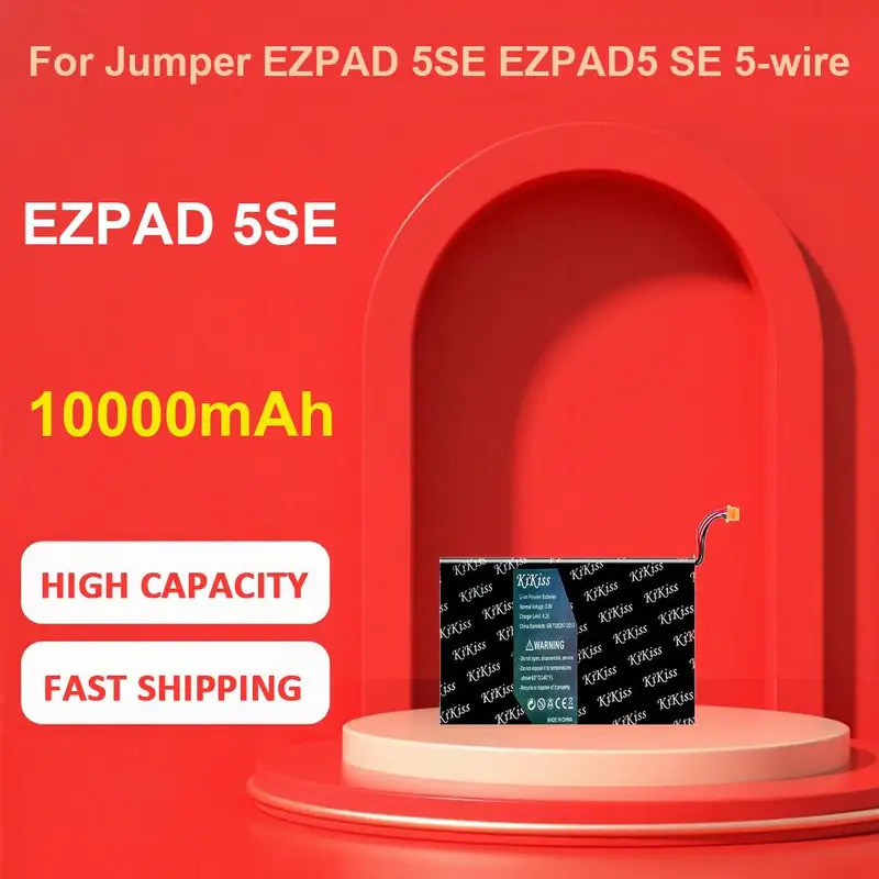 KiKiss แบตเตอรี่สําหรับจัมเปอร์ EZPAD 5SE EZPAD5 SE แล็ปท็อป 5 สาย,EZPAD 5SE,10000mAh