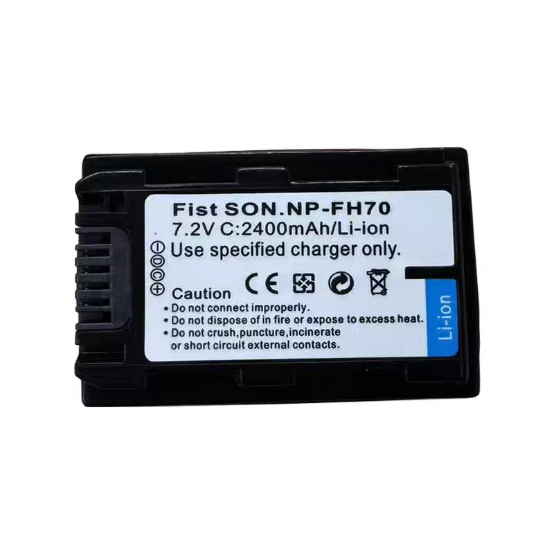 NP-FH50 NP-FH70 แบตเตอรี่ 2400mAh แบตเตอรี่สําหรับ Sony NP-FH30 NP-FH40 NP-FH100 DSC-HX1 HX100V HX20