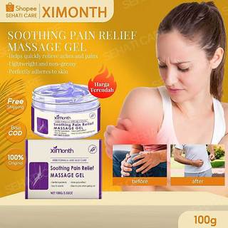 Ximonth Soothing Pain Relief Massage Gel 100g Gel Pijat Tubuh Pereda Nyeri Lutut Efektif Untuk Sendi Melegakan Secara Mendalam Herb Formula & Mild Care Penetrasi Yang Dalam Meredakan Ketidaknyamanan Pada Persendian