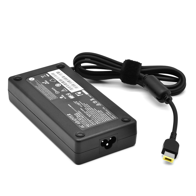 170W ที่ชาร์จแล็ปท็อปสําหรับ Lenovo ThinkPad P50 P51 P52 P53 P70 P71 P73, 20V 8.5A, Square Yellow Sl