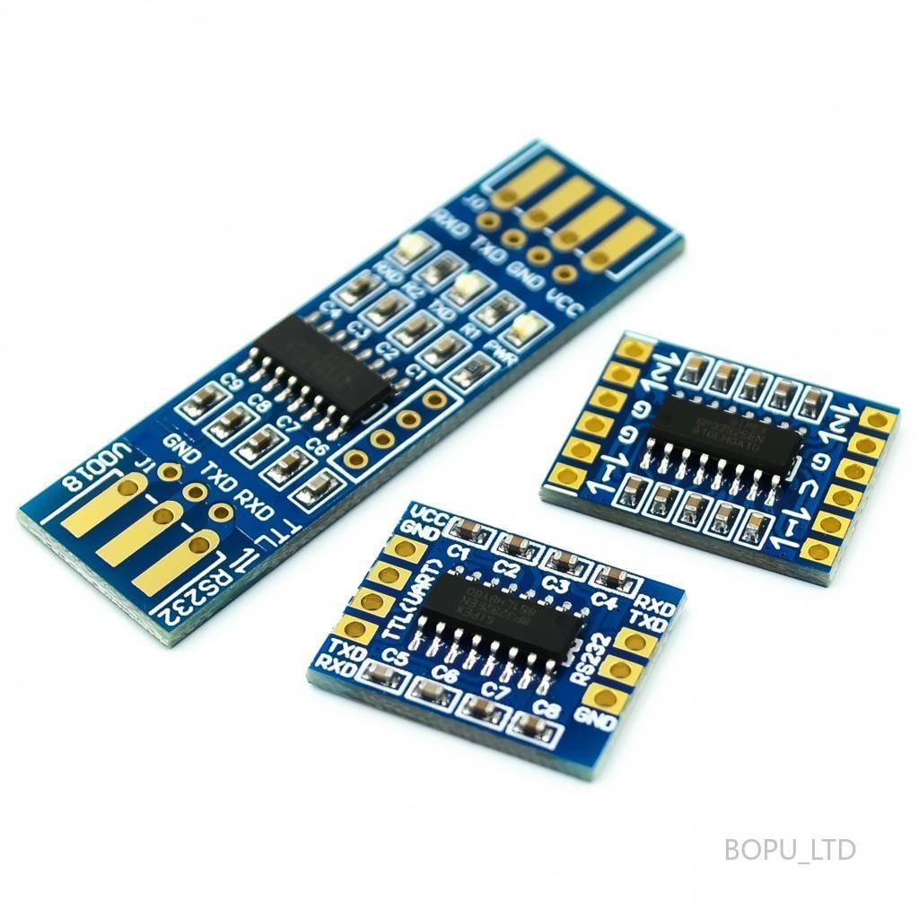 RS232 SP3232 TTL ถึง RS232 โมดูล RS232 ถึง TTL หัวแปรงโมดูลพอร์ตอนุกรมแผ่นทอง