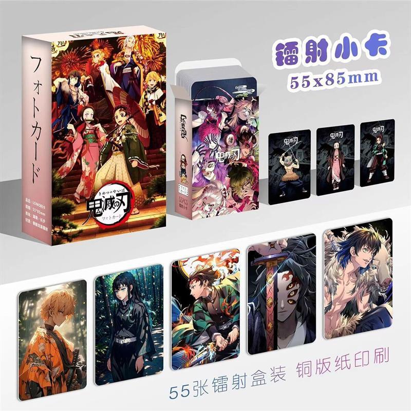 Demon Slayer Laser Photocard 55 สินค้า HD Photocard lomo Card Flash Card Self-Printing Photocard Dem